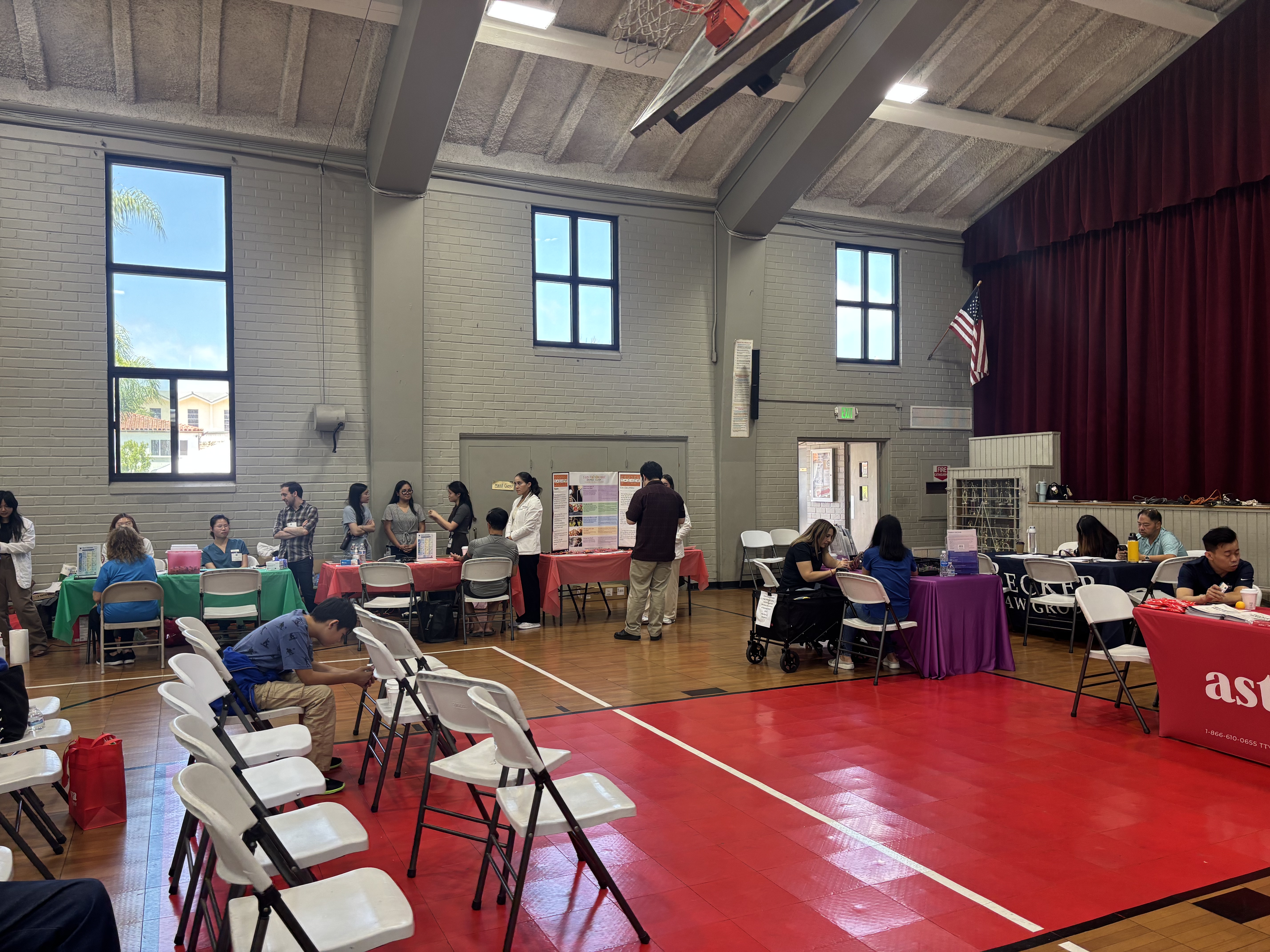 Health Fair Gym Setup